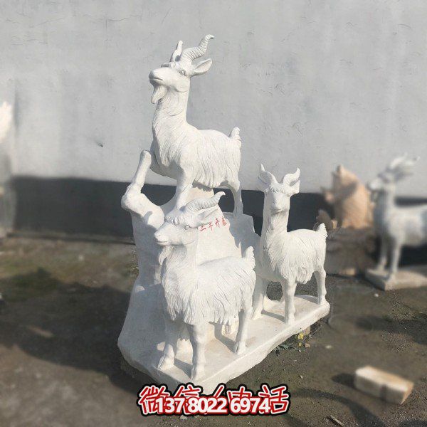 十二生肖石雕擺件，美化園林景觀(guān)