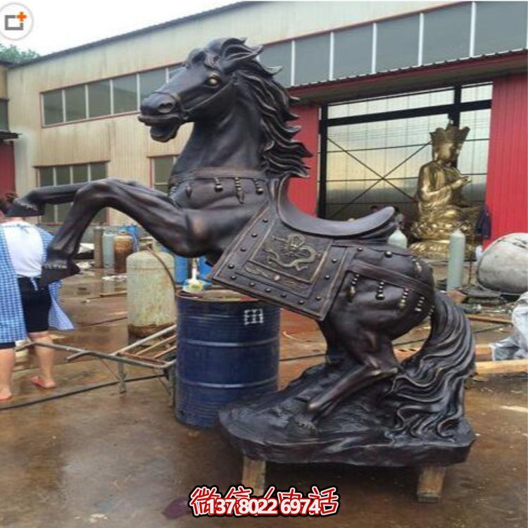 玻璃鋼仿銅戰(zhàn)馬擺件，裝飾你的家