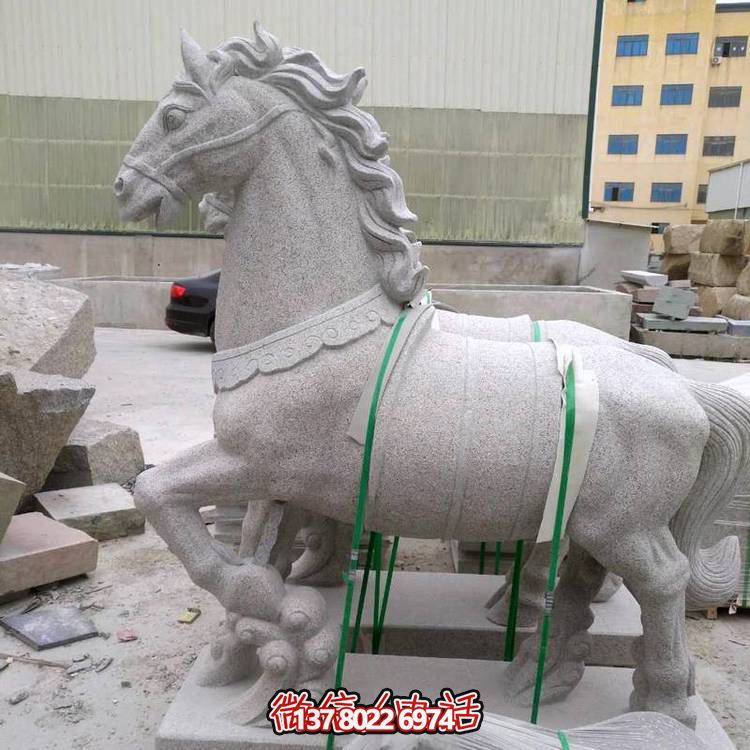 主題砂巖雕刻馬擺件，點(diǎn)綴園林廣場(chǎng)美景