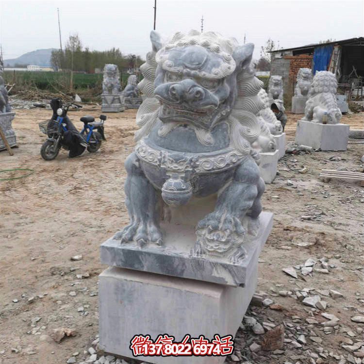 仿古大理石石雕獅子雕塑，為你的園林景觀增添經(jīng)典風采