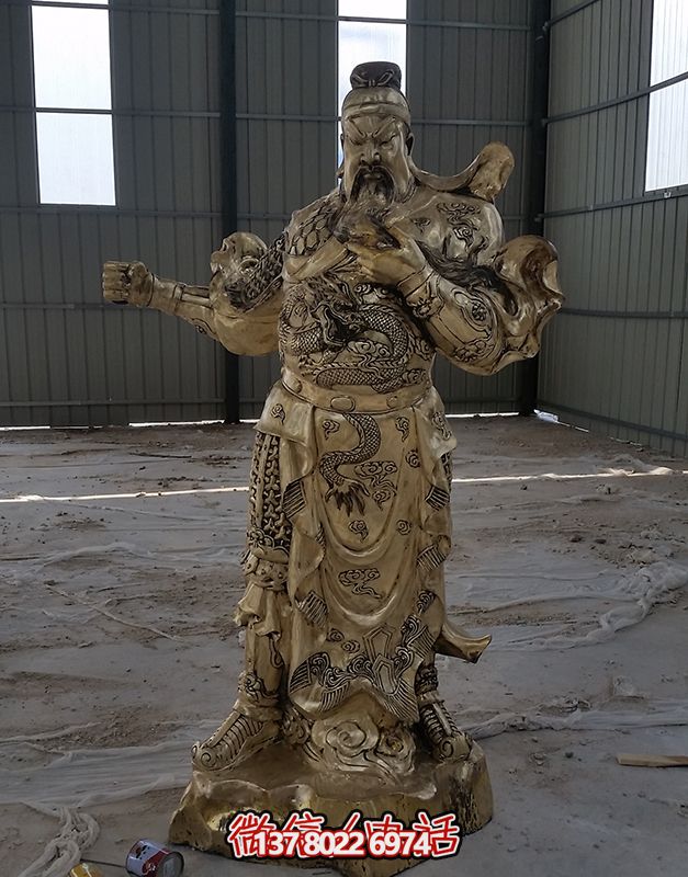 開(kāi)業(yè)大吉，關(guān)公佛像黃銅雕塑，招財(cái)進(jìn)寶