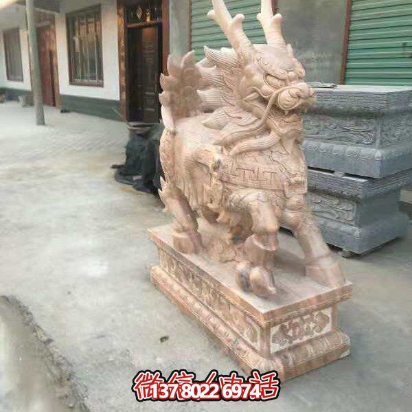 高端定制大理石石雕獅子雕塑，裝點(diǎn)大型庭院、別墅、門口，招財(cái)又安全