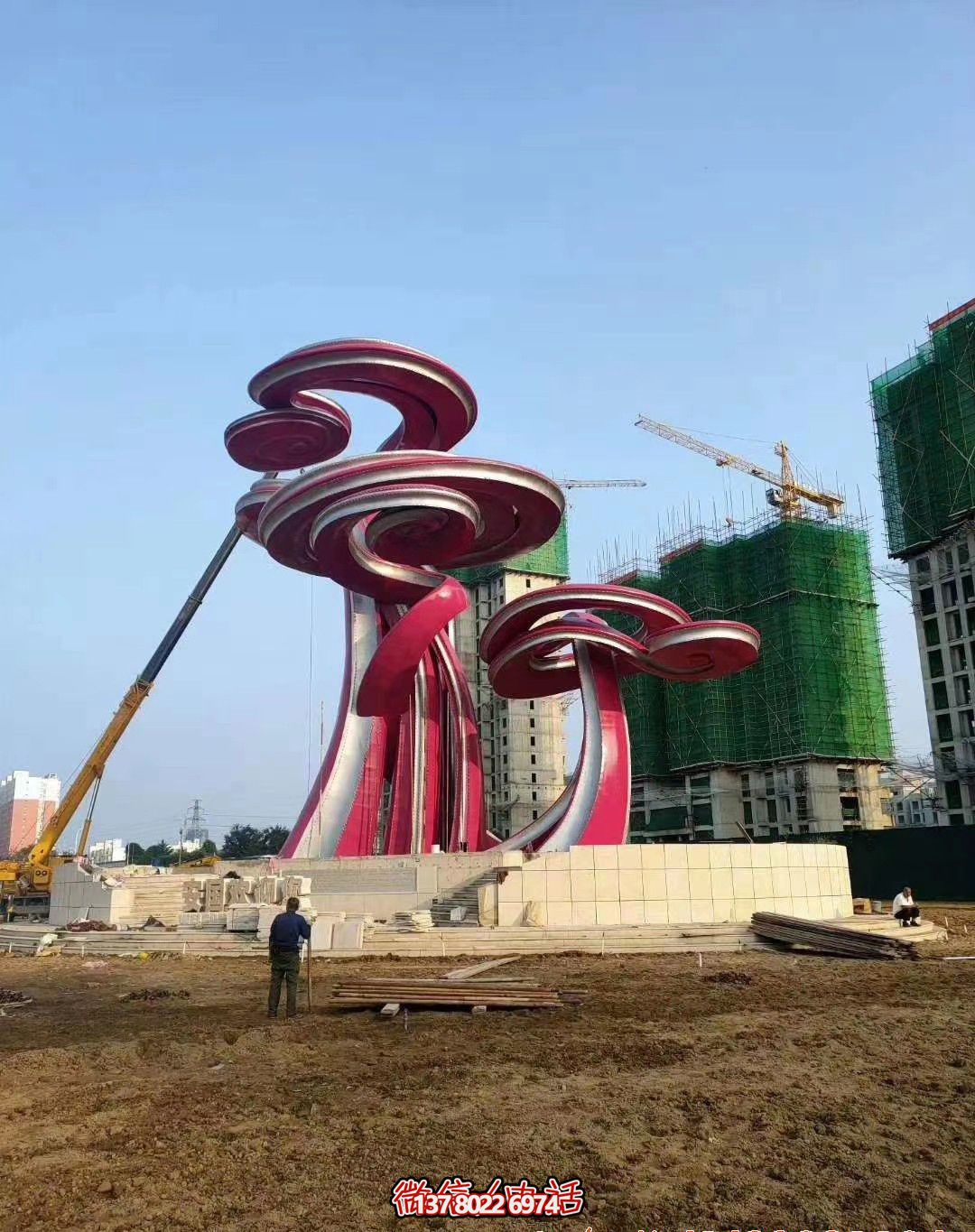 玻璃鋼祥云彩繪雕塑，個性創(chuàng)意景區(qū)裝飾