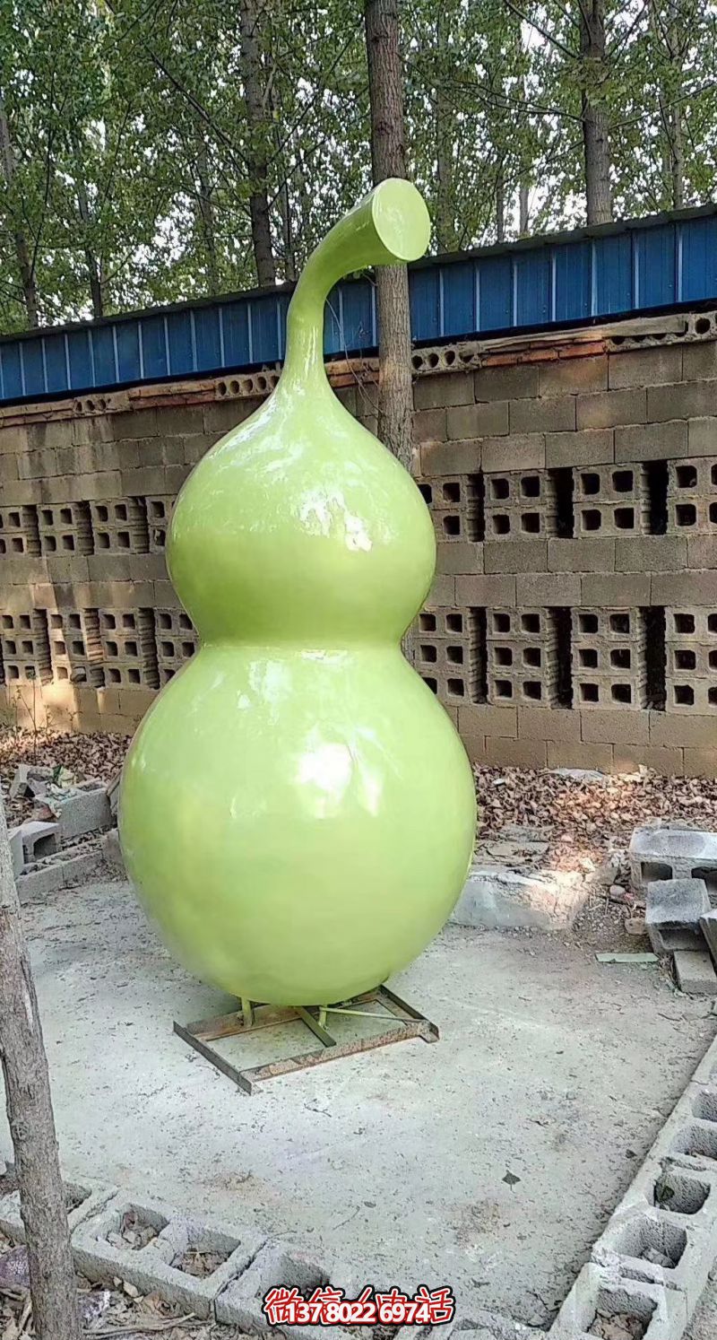 玻璃鋼烤漆園林葫蘆雕塑，點亮景區(qū)