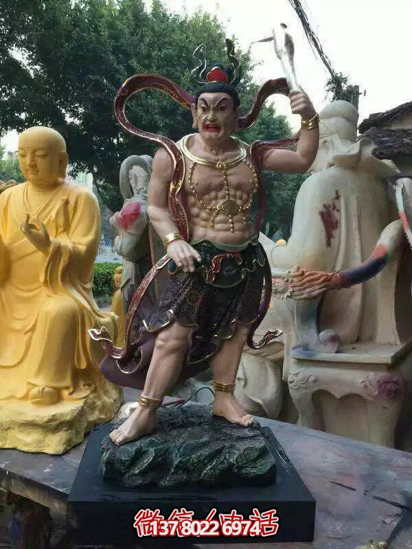 玻璃鋼八大金剛雕塑，護法神圣的守護